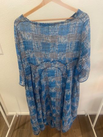Kleid oversized luftig Unikat blau Gr. 50 - 52 zu Rundholz
