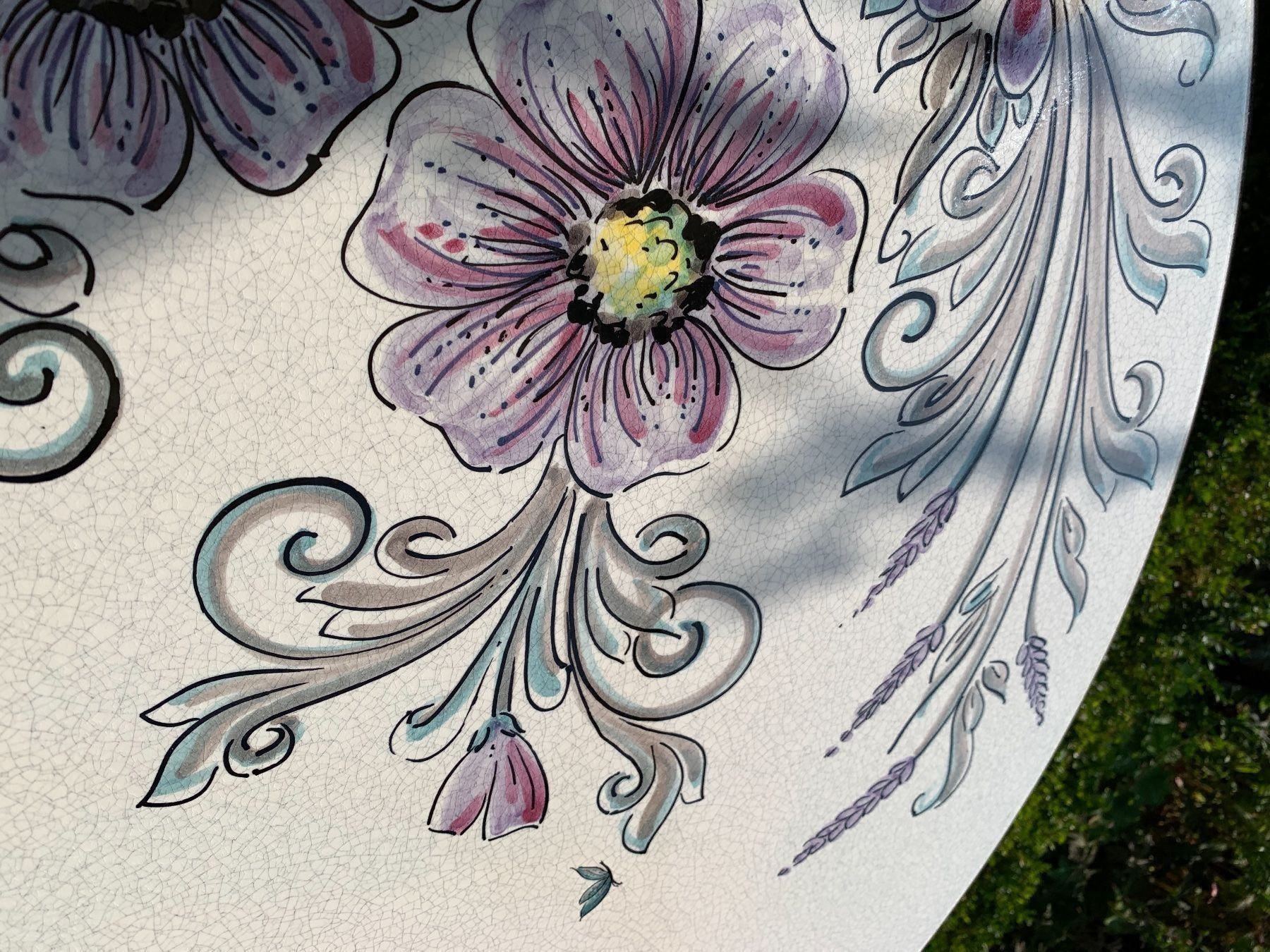 Tische: Lavatisch , Gartentisch rund weiss mit Blumen – Neu und originalverpackt aus Höri von ArtelavicaGmbH 5