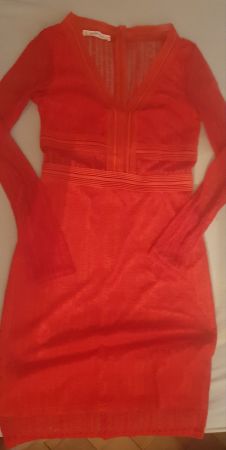 Giorgia Kleid NEU! rot Spitze Langarm Gr. XS-S