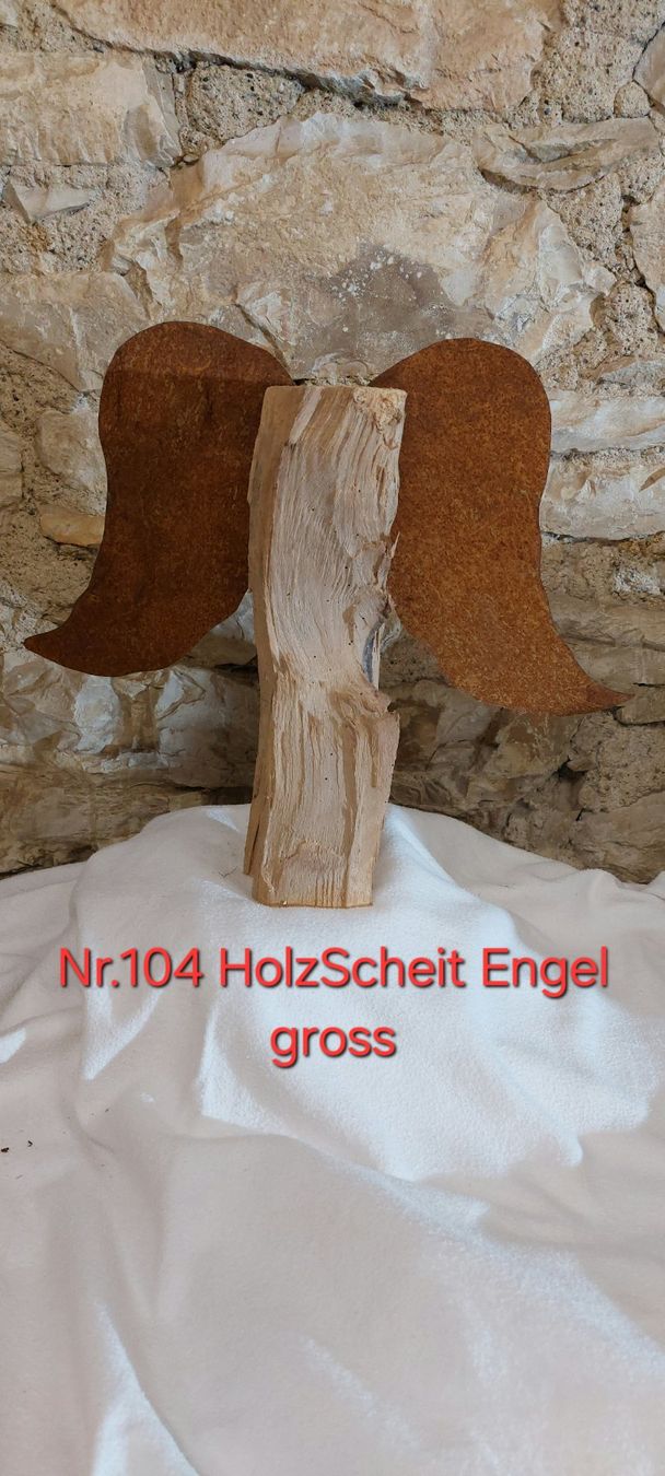 Alle Dekorationen: Holz Scheit Engel gross – Neu (gemäss Beschreibung) aus Lohn SH von Zwierbel 1