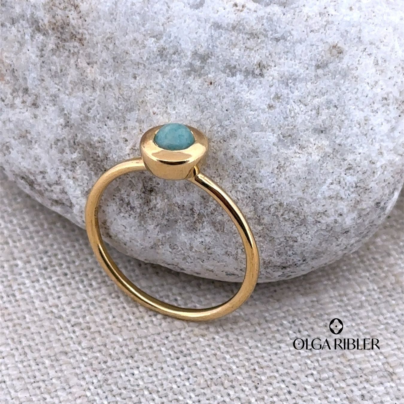 Olga Ribler Anelli: Feiner Silber Ring 925 mit Amazonite Grösse 57 – Nuovo (secondo la descrizione) da Luzern venduto da Schmuckoutlet 4