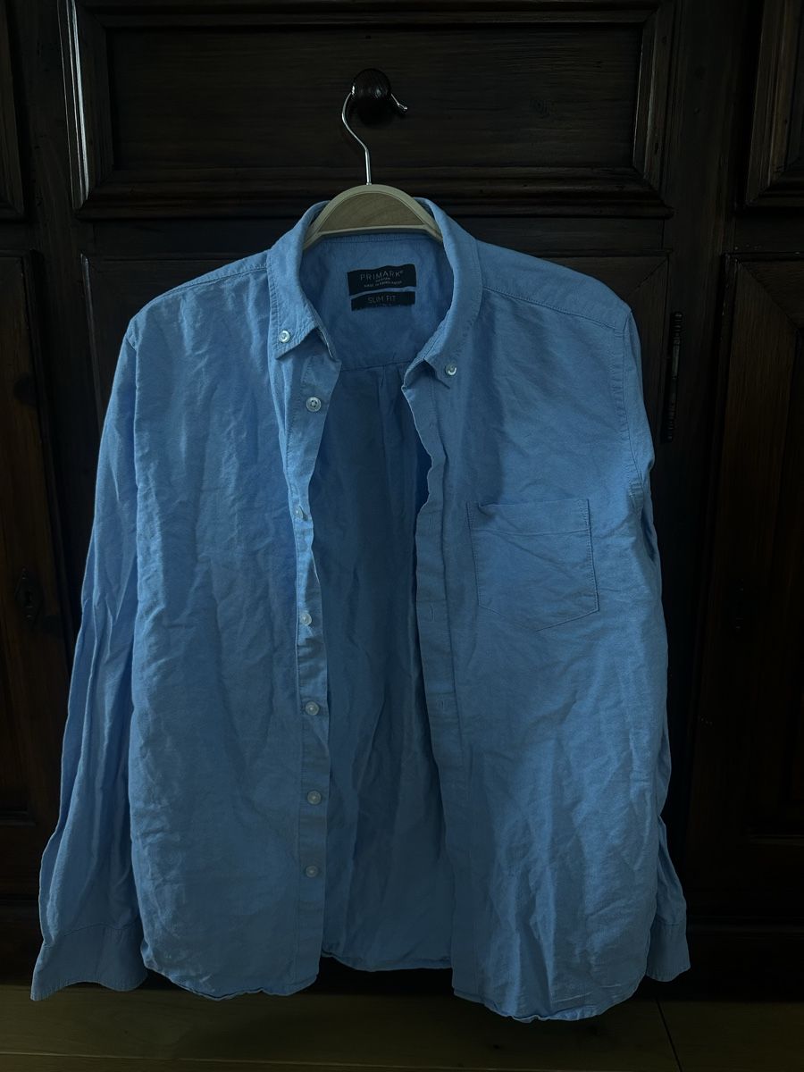 Camicie: Men's Light Blue Long Sleeve Shirt - Size M – Usato da Genève venduto da fil_6zdf
