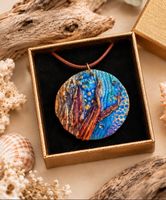 Collier artistique pièce unique “ un bout d’océan”