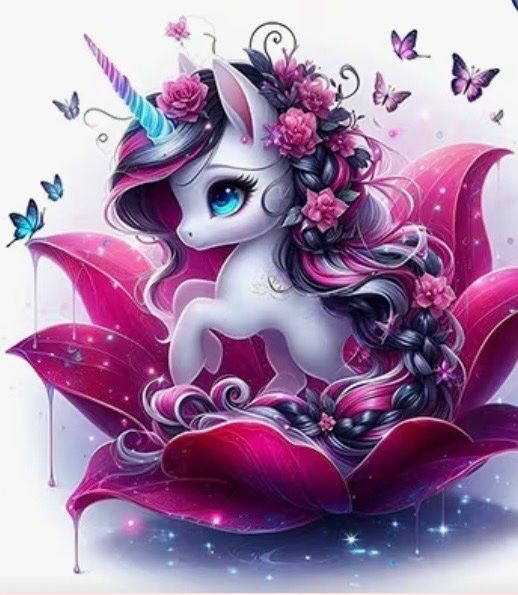 Kit bricolage: Diamond Painting : Einhorn - 4er Set : 4x 20x20cm – Nuovo e nell'imballaggio originale da Teufenthal AG venduto da MeineSchatztruhe 3