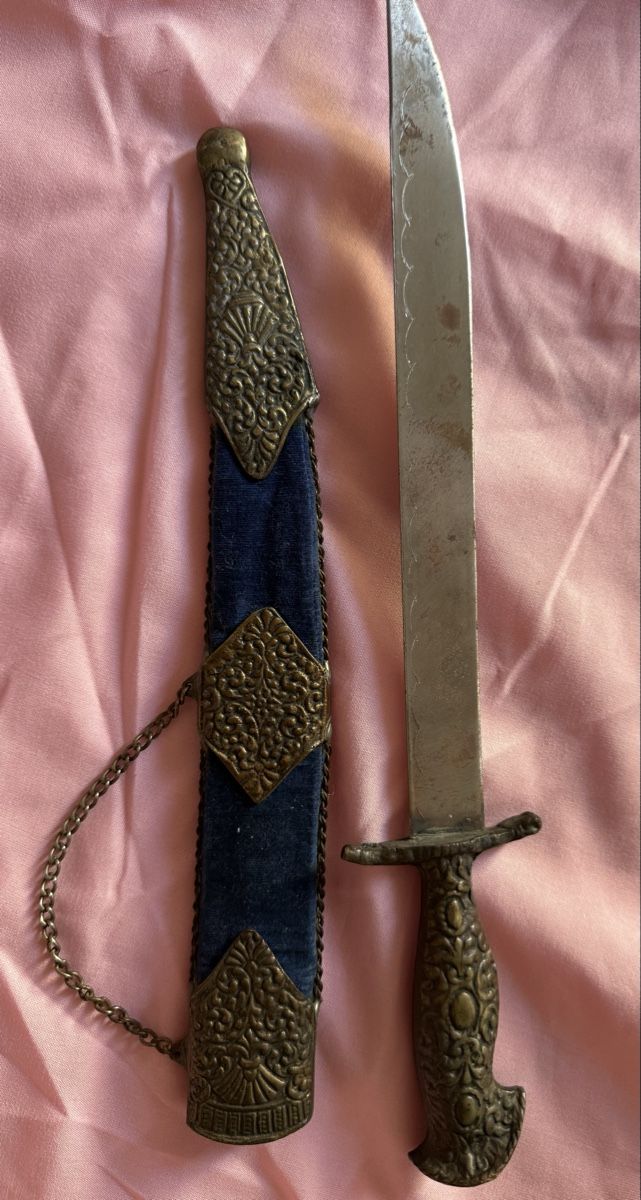 Posate: Dolch mit Scheide orientalisch verziert antik ca. 32cm – Usato da Biel/Bienne venduto da Katja01112