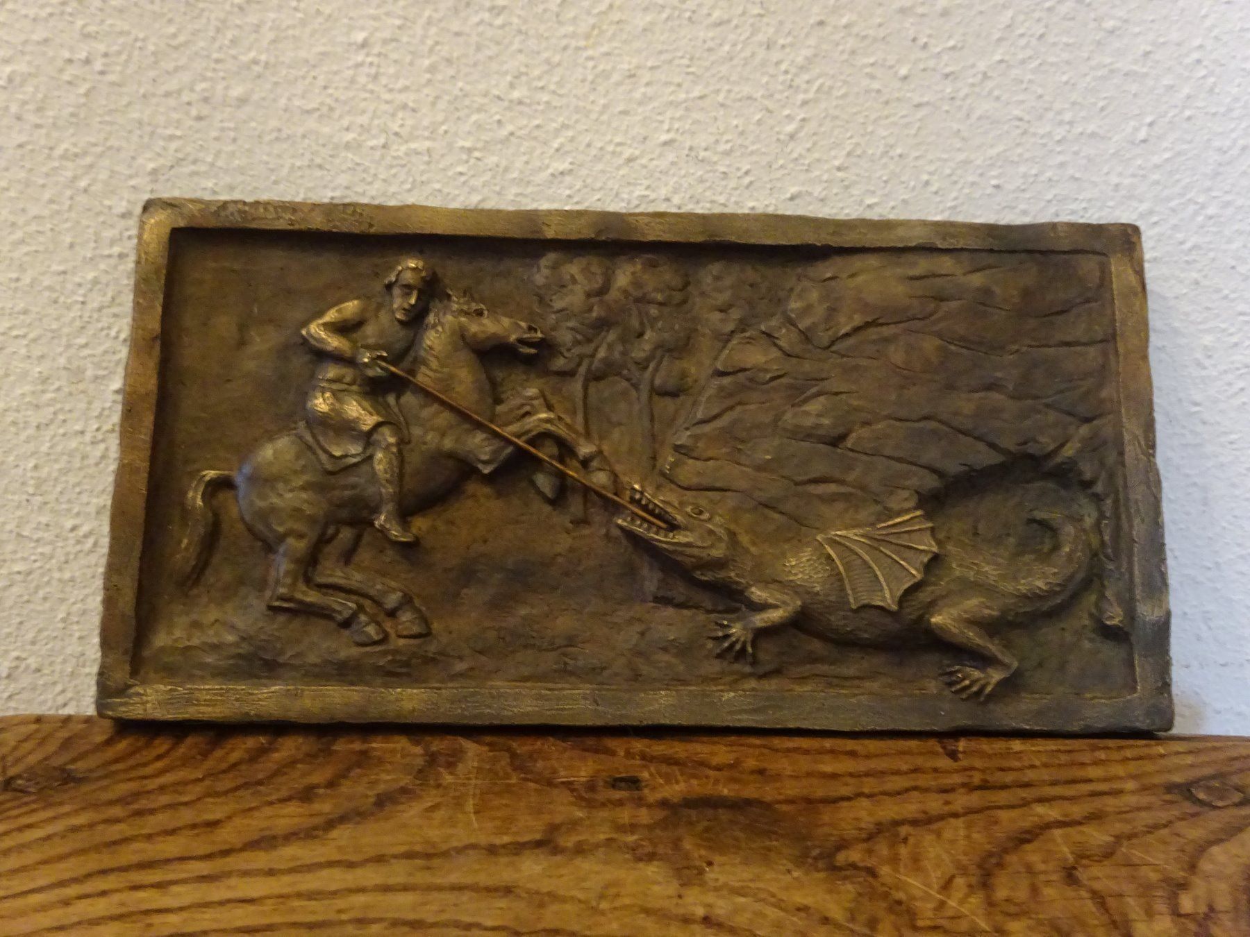 Sculture & Statue: Bronze Ikone /  hl. Georg mit Drache – Nuovo (secondo la descrizione) da Esslingen venduto da eintagammeer