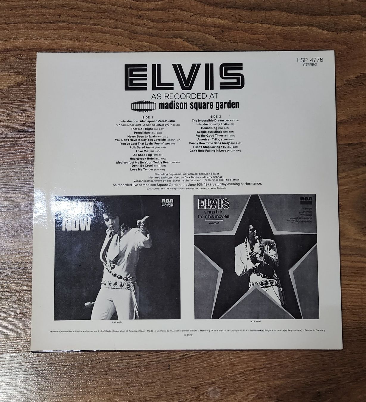 Schallplatten: Elvis as recorded at Madison Square Garden – Gebraucht aus St. Margrethen SG von  1