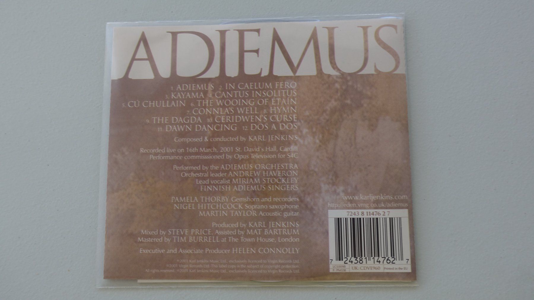 CD: CD - Adiemus - LIVE – Usato da Schwyz venduto da Burnsdesign 1