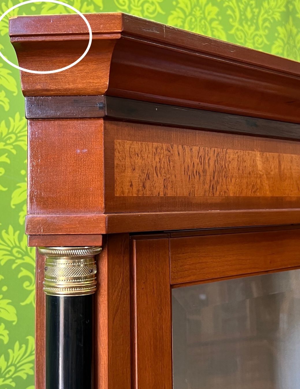 Vetrine: Biedermeier Eckvitrine Eckschrank Vitrine Barock SELVA – Usato da Gemünden venduto da GEUENWALD 8