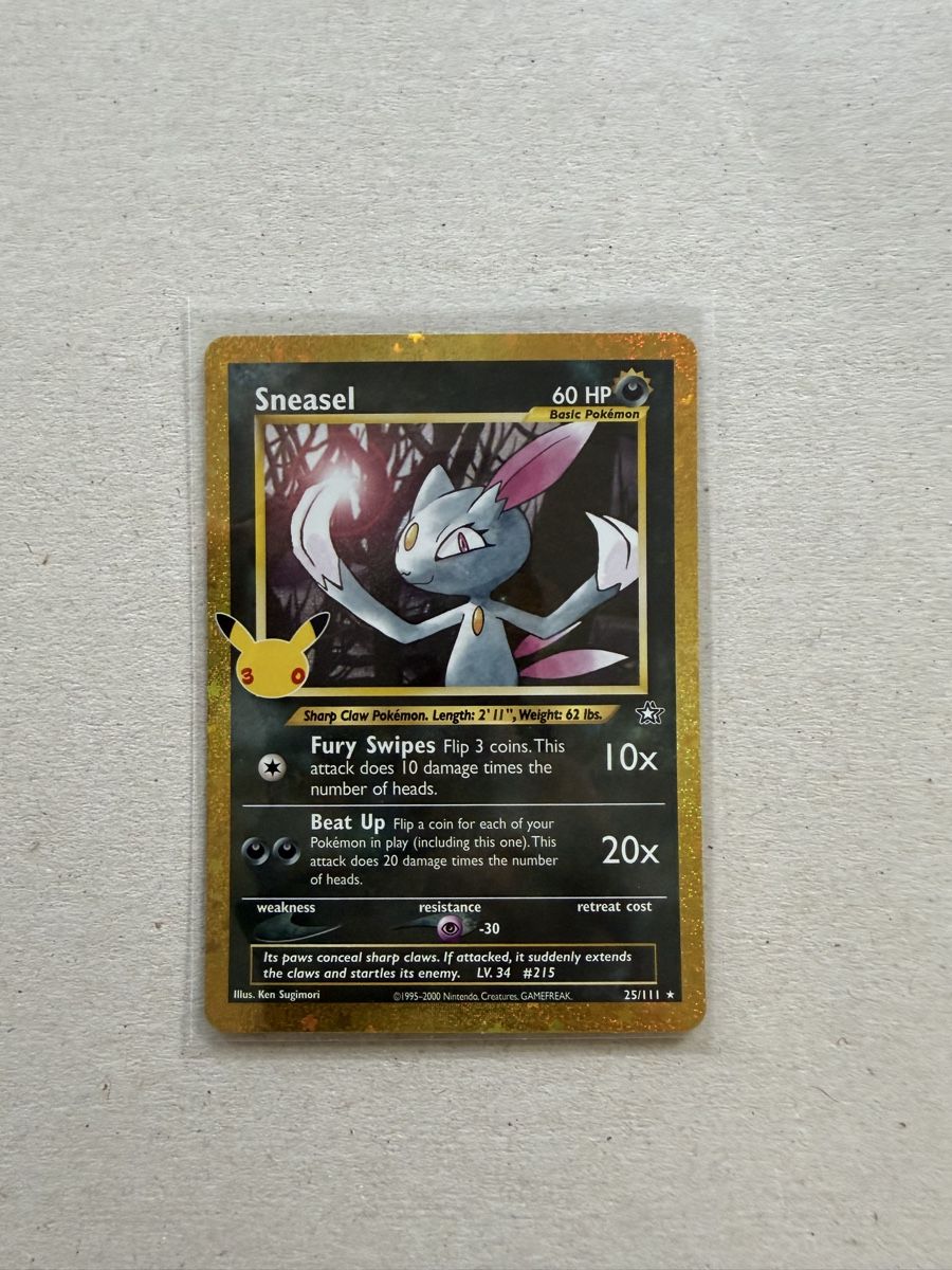 Pokémon Sammelbilder & Trading cards: Sneasel Pokemon 30th Celebration – Neu (gemäss Beschreibung) aus Näfels von Faiden