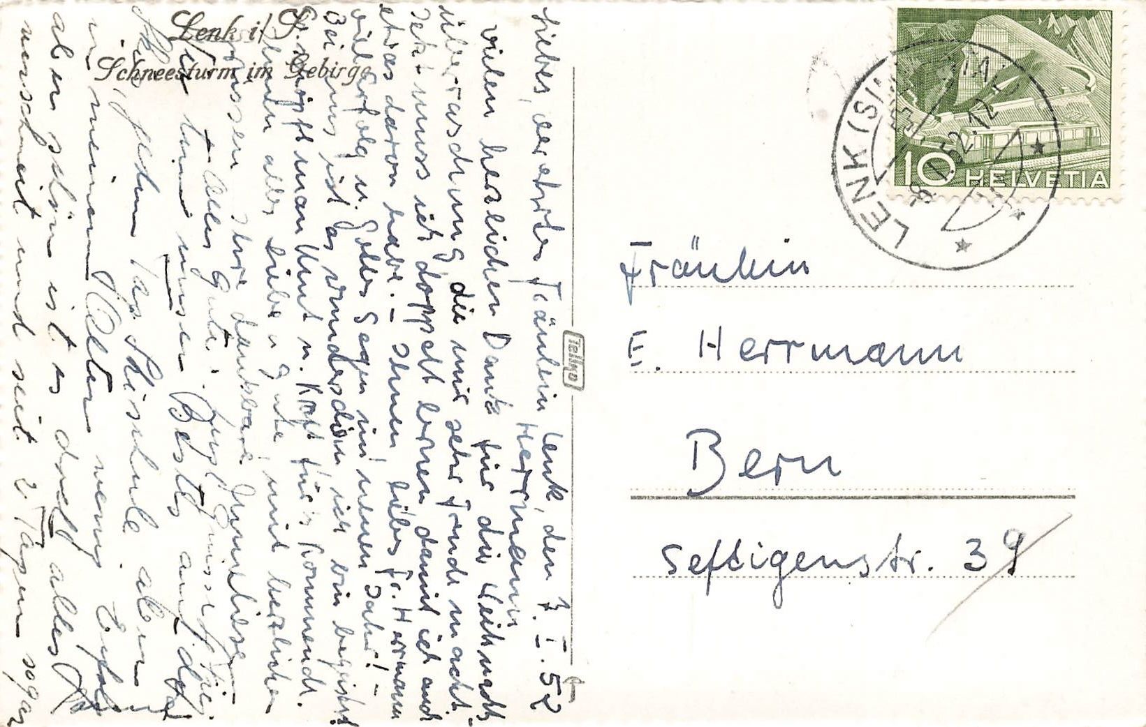 Cartoline postali: Lenk BE Alpenpanorama Winter Dorf – Usato da Biasca venduto da Blenio71 1