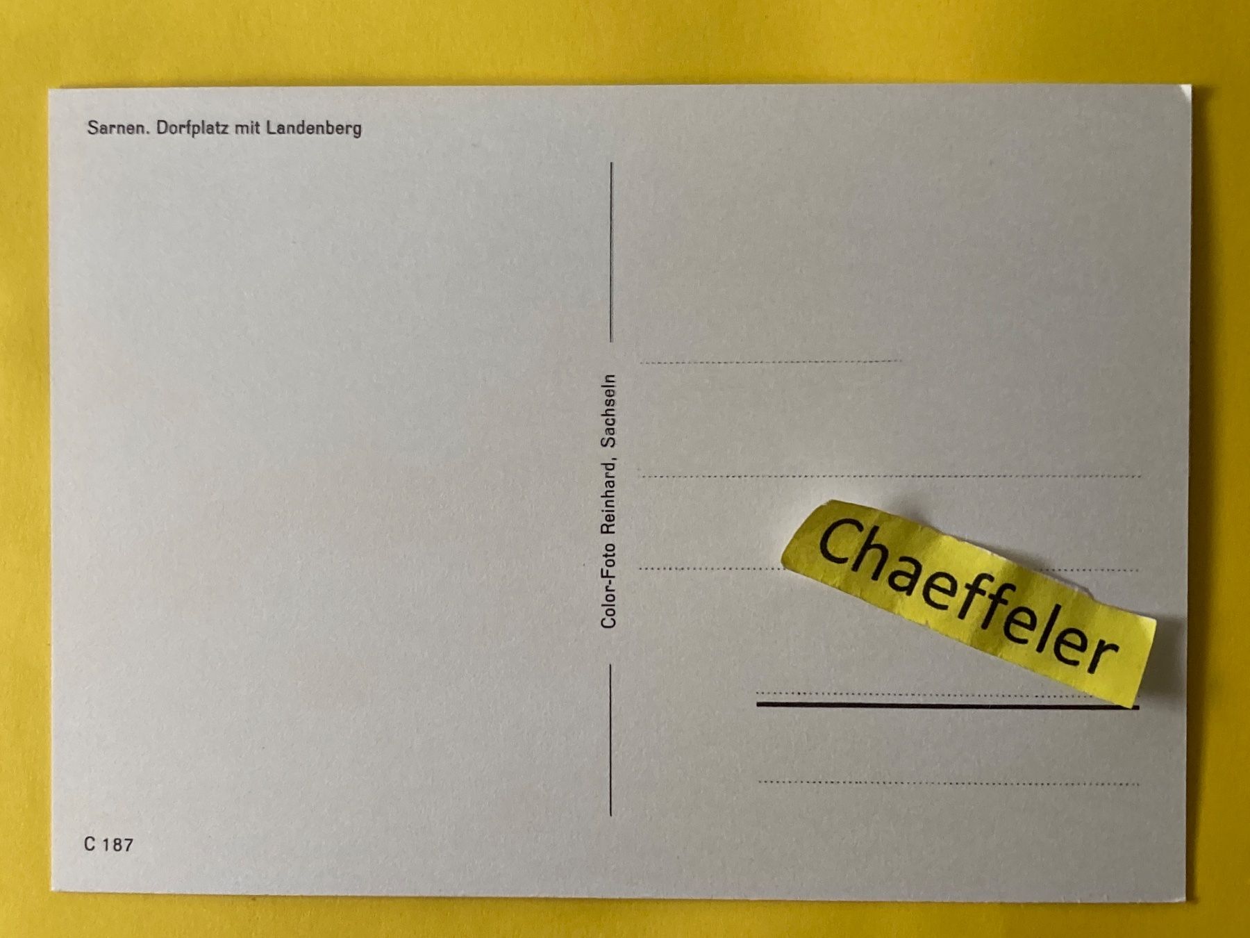 Cartoline postali: Sarnen. Dorfplatz mit Landenberg – Usato da Zürich venduto da Chaeffeler 1