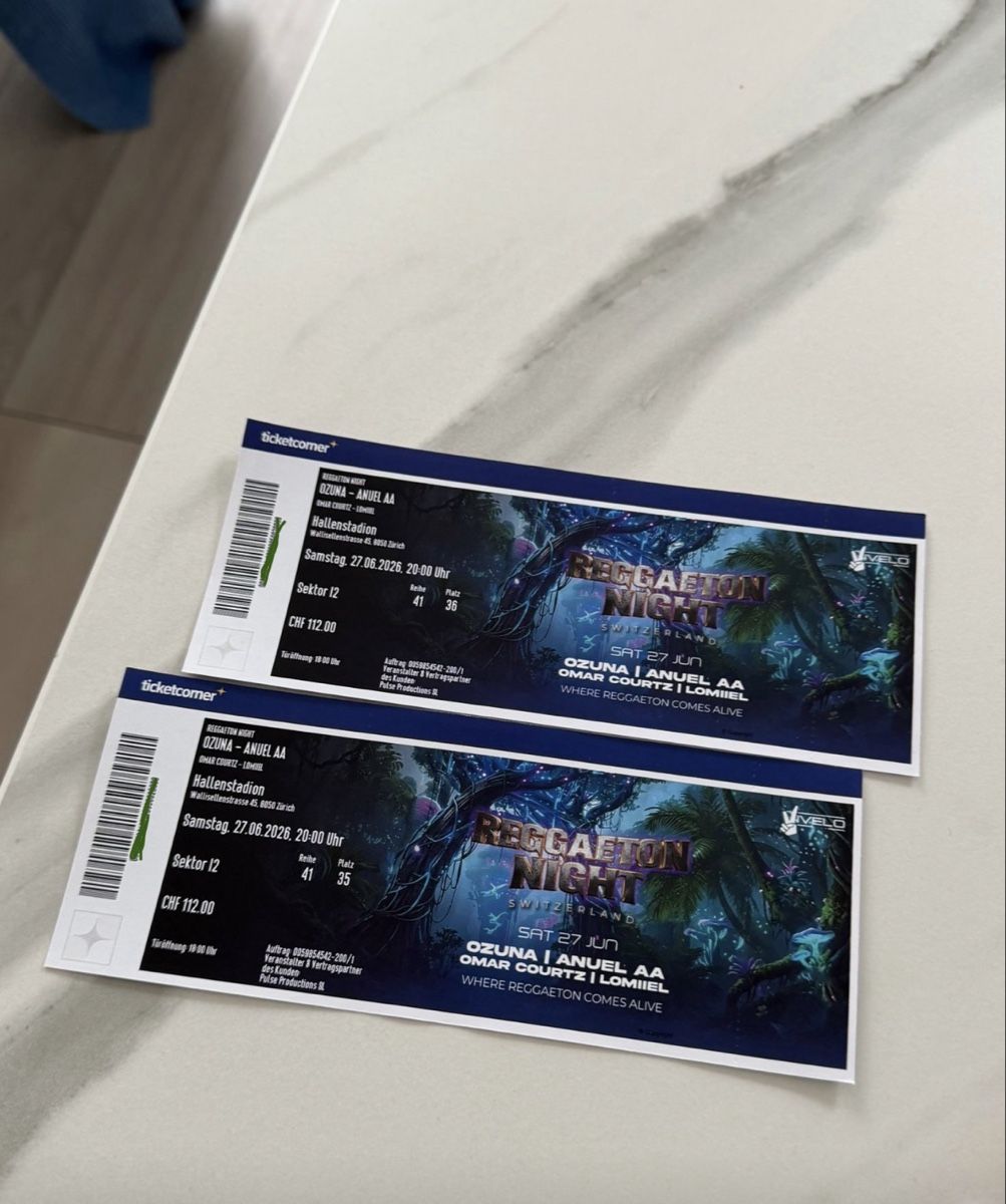 Biglietti: 2 x Reggaeton Night Tickets Sitzplätze – Nuovo e nell'imballaggio originale da Wetzikon ZH venduto da Zeli1189