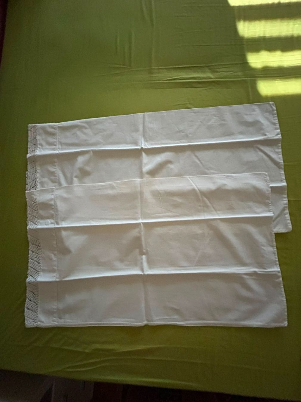 Linge de lit: 2 federe cuscini bianche 38x61 cm – D'occasion à Melano par H-Sara