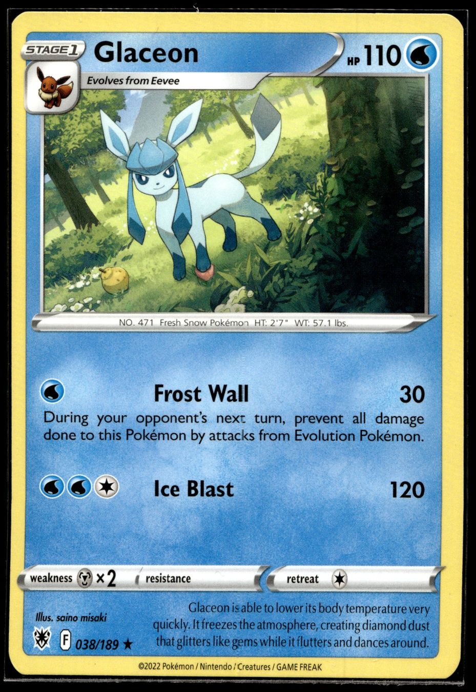 Pokémon Carte collezionabili: Glaceon (ASR EN 038/189) – Usato da Affoltern am Albis venduto da Chiesa_5