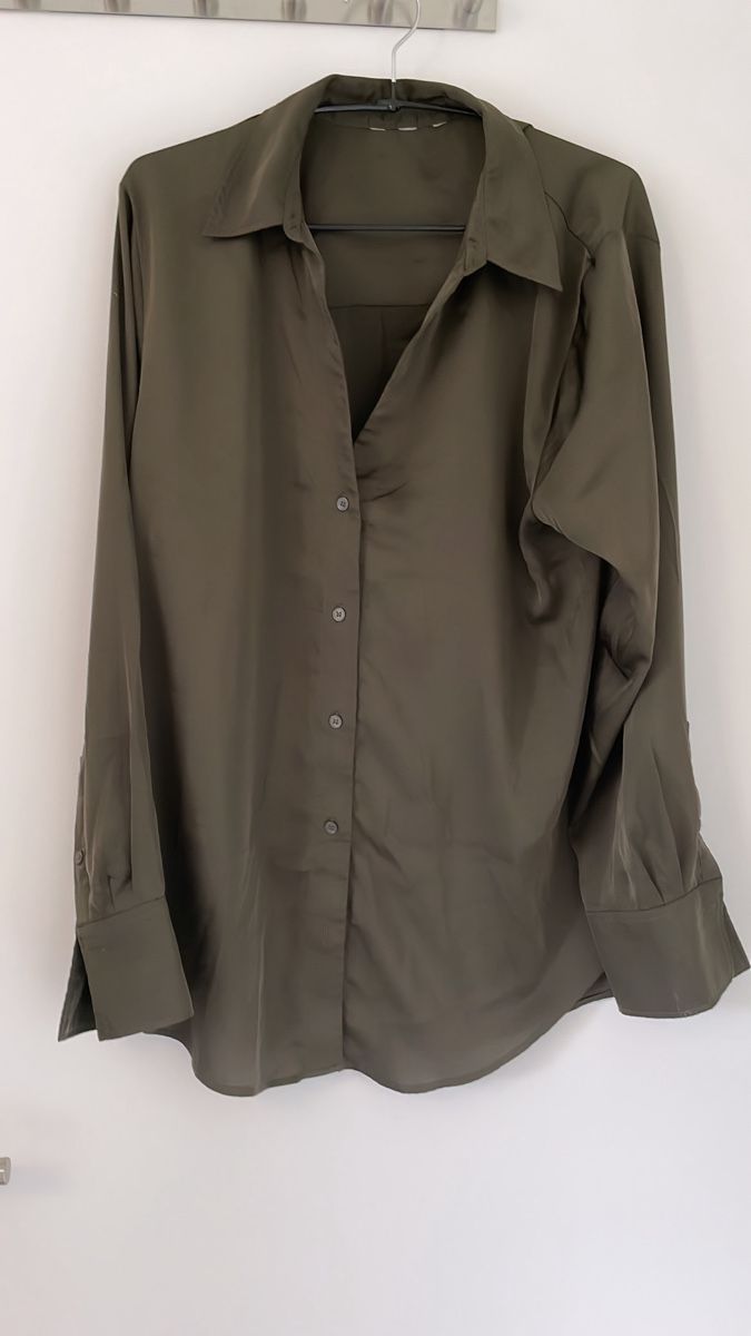 H&M Camicette: Hemd lang, Farbe braun glänzend, Grösse M – Nuovo (secondo la descrizione) da Lyss venduto da Cla_xhb8