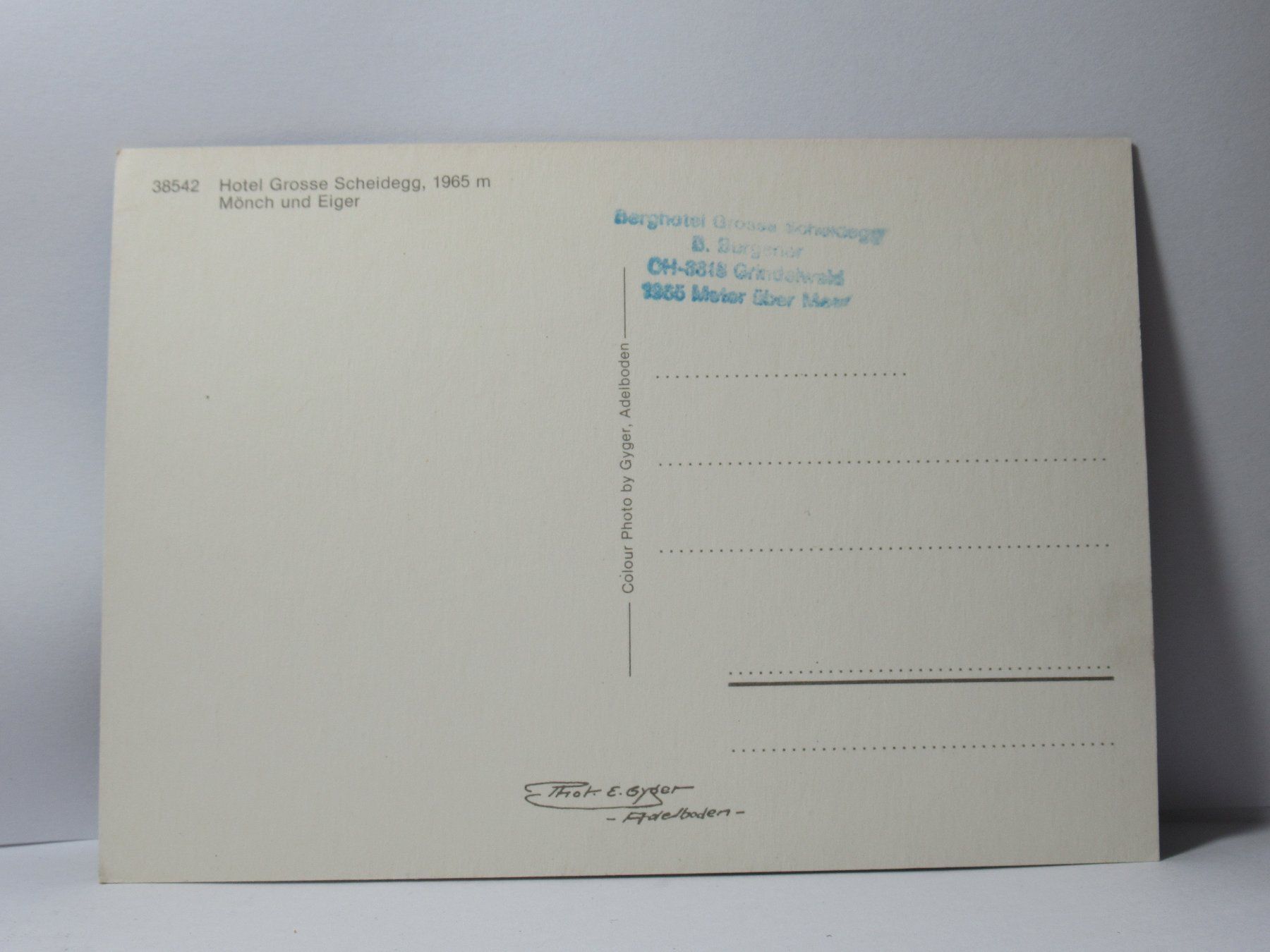 Cartoline postali: Hotel Grosse Scheidegg  , Grindelwald – Nuovo (secondo la descrizione) da Grenchen venduto da Bluemchen1900 1
