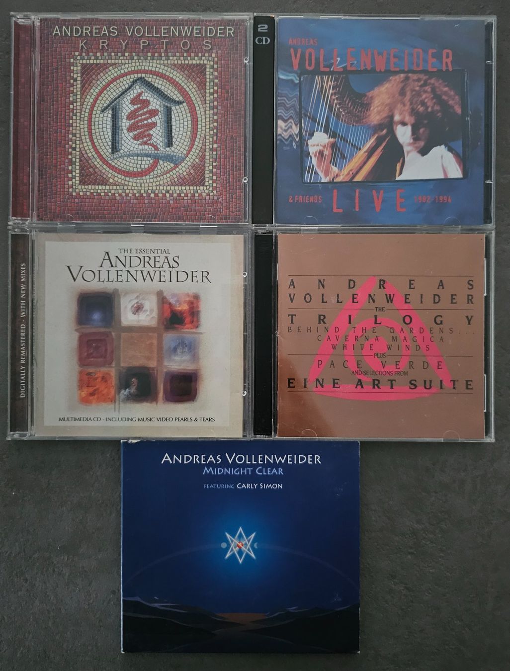 CD: Andreas Vollenweider CD's & The Trilogy: Eine Art Suite, rar – Usato da Unterkulm venduto da Chaplyn2018