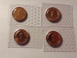 4x 1 Pfennig 1983 Stgl