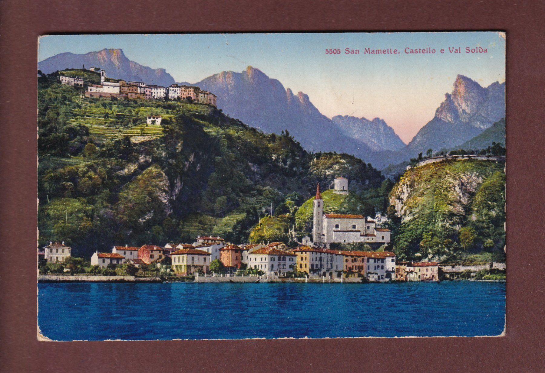Cartoline postali: SAN MAMETTE - Castello e Val Solda – Usato da Pully venduto da nicecards-shop
