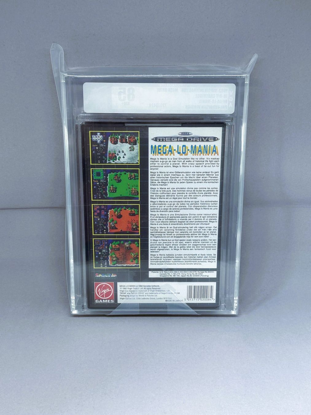 Sega Spiele: MEGA-LO-MANIA SEGA MEGA DRIVE VGA 85 SILVER – Neu und originalverpackt aus Neuenkirch von Armsy 1