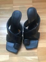 Zara Leder Pantoletten Leather High Heels Shoes 37