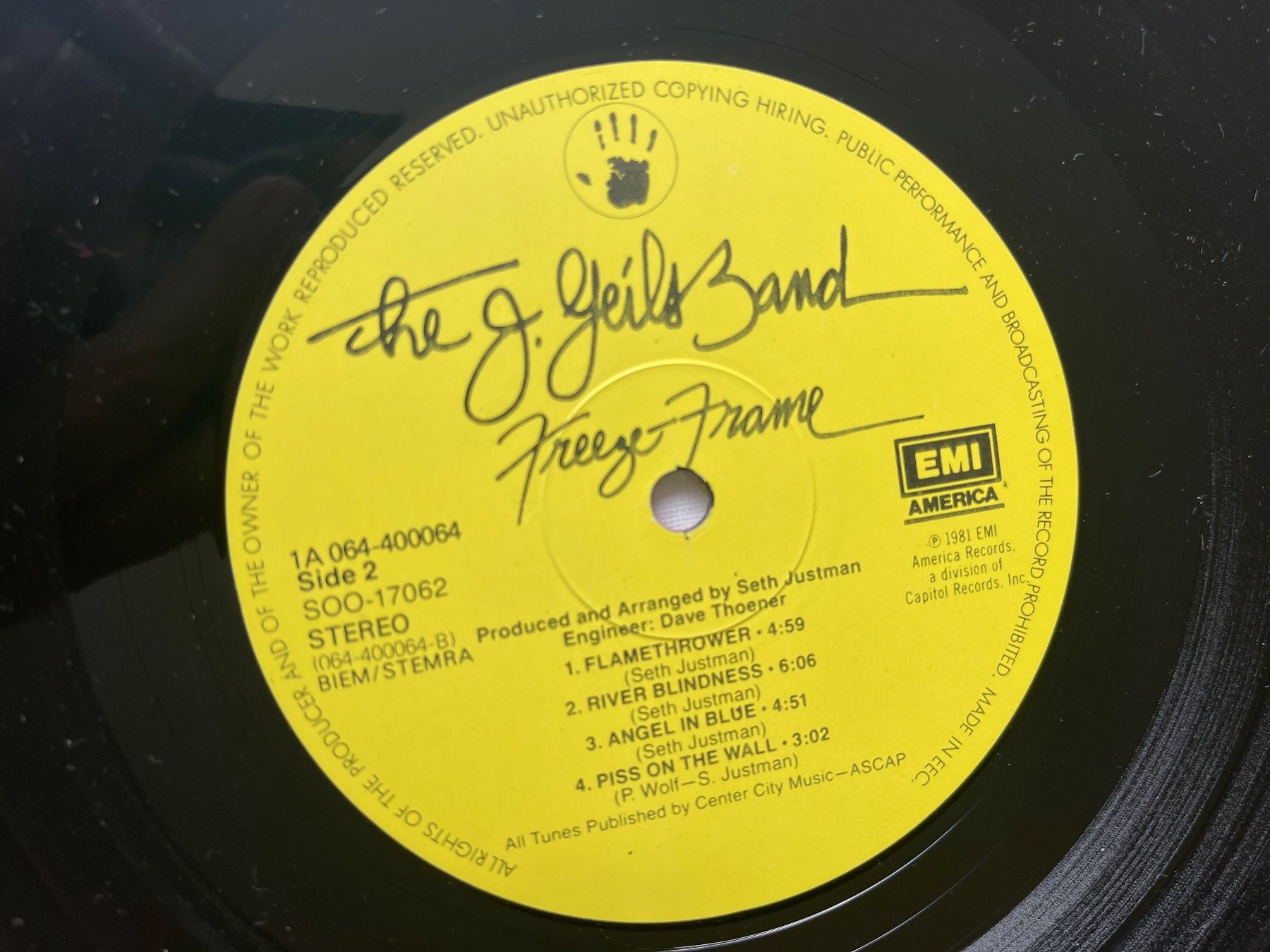 Vinyles: A557/The J. Geils Band- Freeze Frame – D'occasion à Frutigen par Philippe_jsp 2