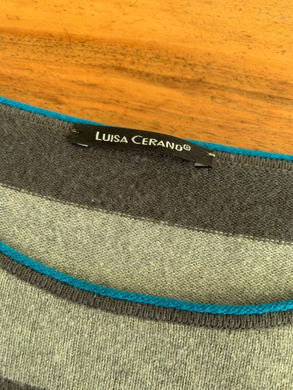 Luisa Cerano Pulls & Sweat-shirts: Luisa Cerano Longpullover/Strickkleid Grau/Blau Gr. 40 – D'occasion à Meiringen par Stuffandmore 1