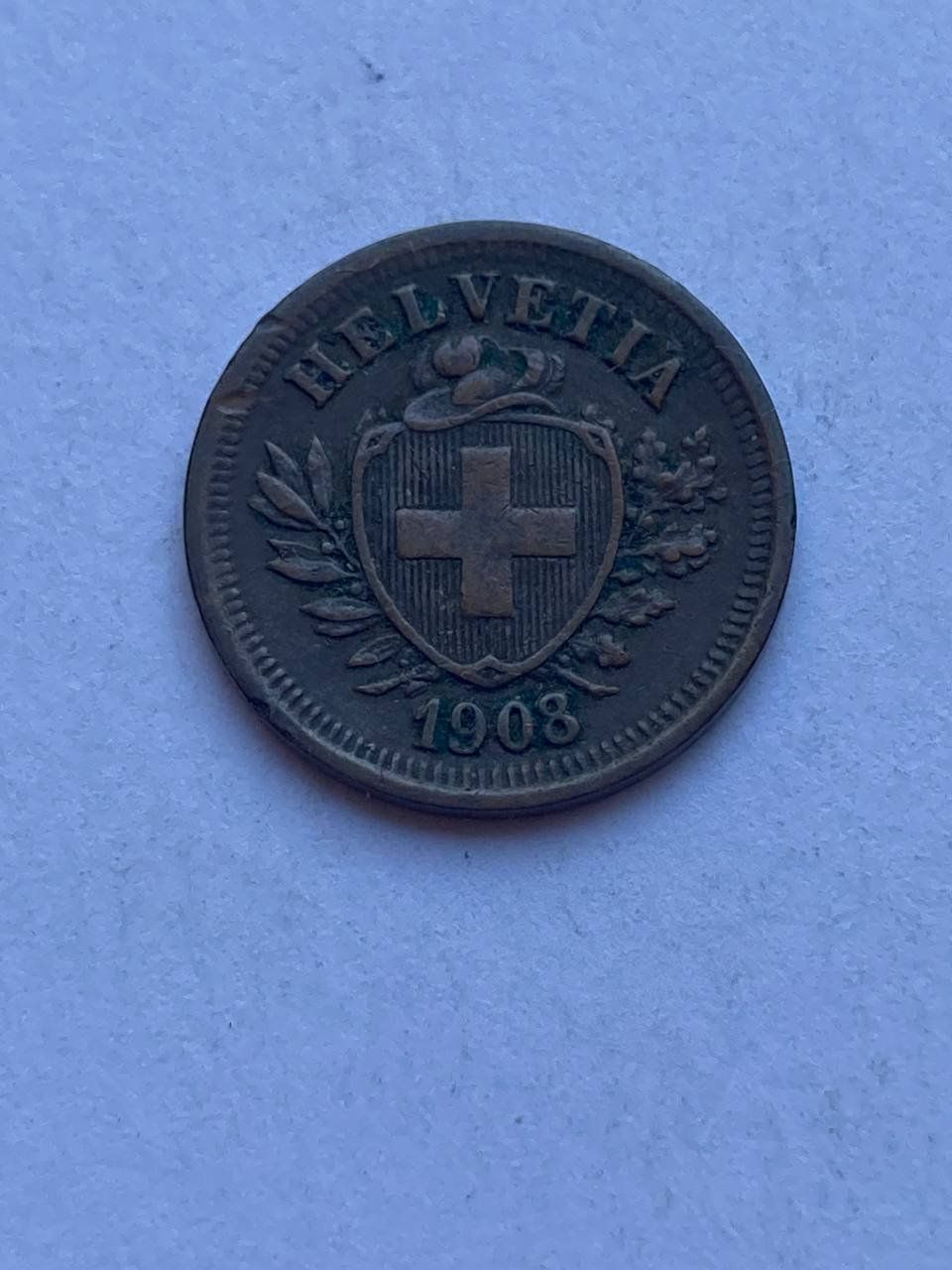 Toutes les monnaies: Schweiz 1 Rappen 1908 – D'occasion à Muralto par manueldisaba01