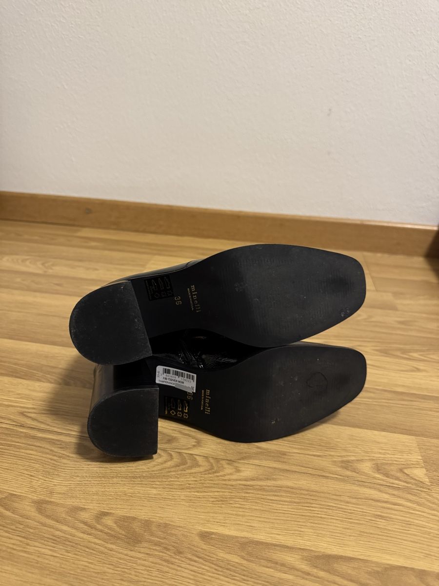 Scarpe da donna: Minelli Damen Lederstiefel Schwarz – Usato da Zürich venduto da alexandragarcia1 3