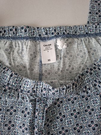 Calida Pyjama zweiteilig blau gemustert xs