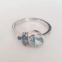 925 Silberring  mit schmucksteinen Gr. 18 mm