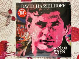 David Hasselhoff Open Your Eyes LP Album red vinyl sealed