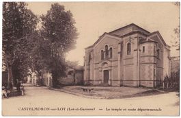 Castelmoron-sur-Lot (Lot-et-Garonne) - Le temple et route