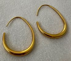 Statement-Creolen in Goldoptik – Modern & elegant – Wie neu