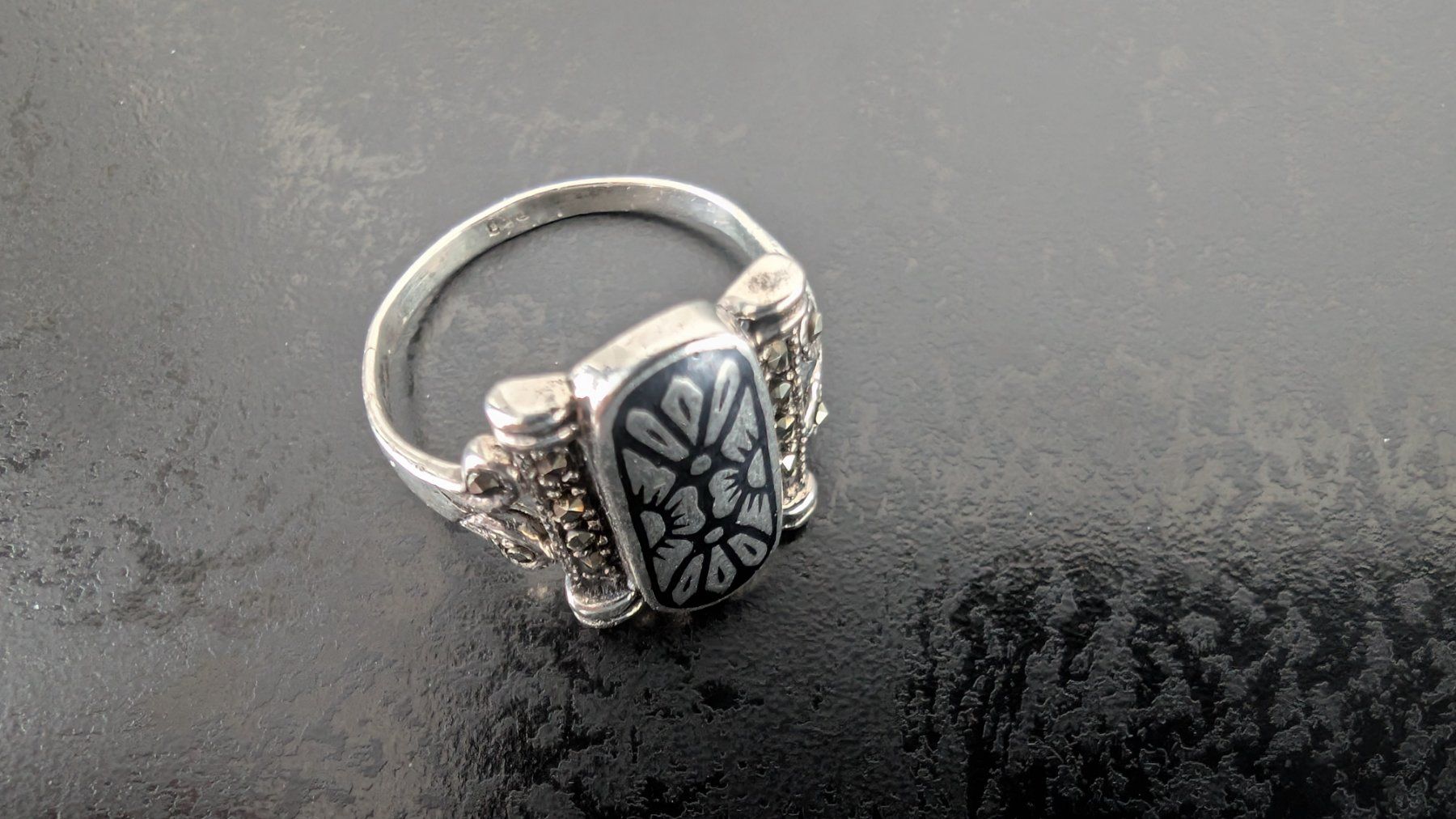 Anelli: Vintage Niello Silber Ring 925 – Usato da Egg b. Zürich venduto da leroy711 4
