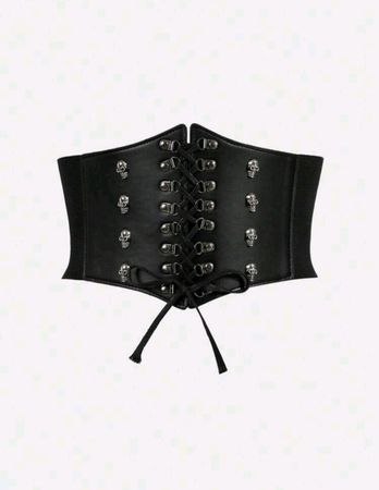Gothic Corage/Mieder m. Totenköpfen Gr S *neu*