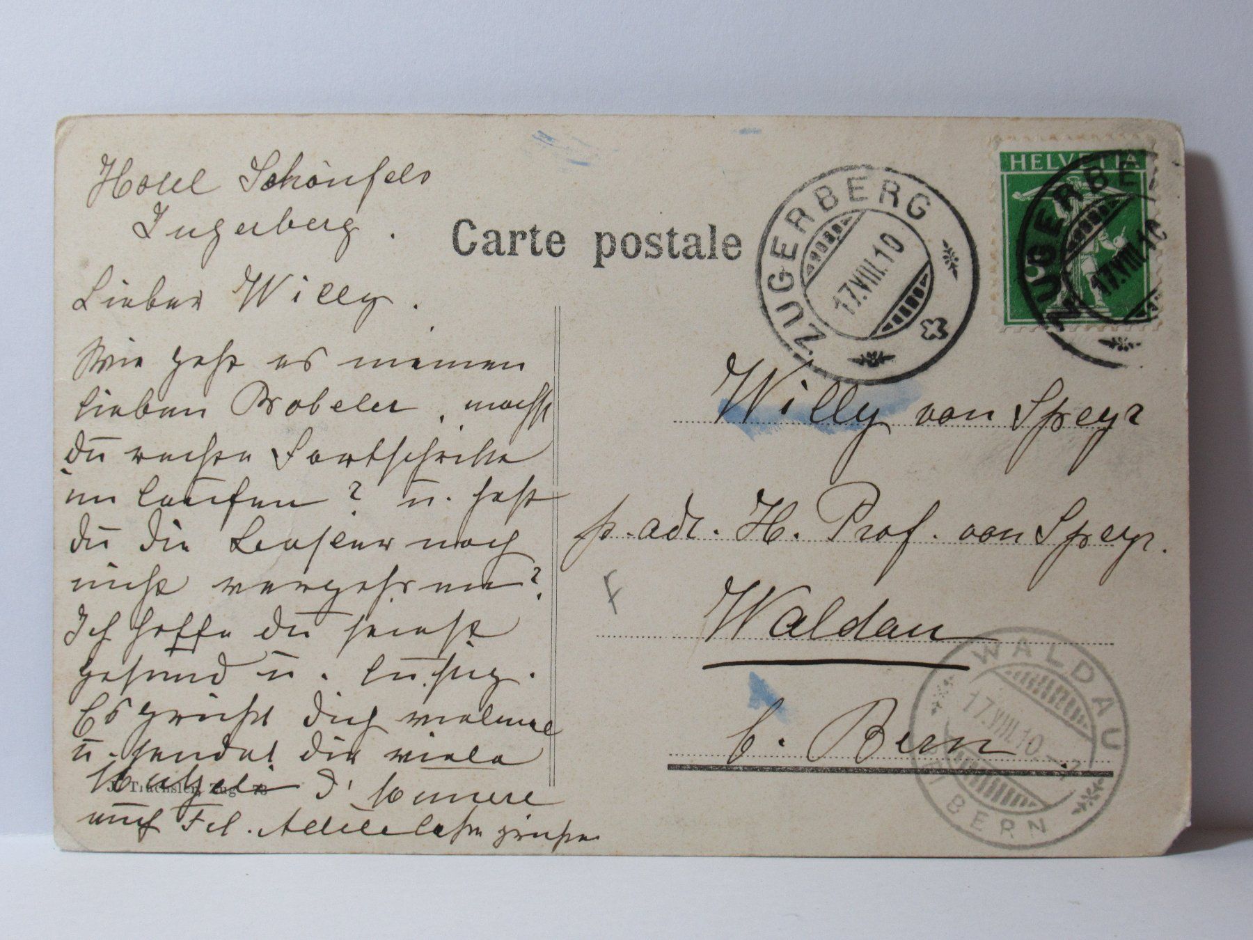 Cartoline postali: Station Schönegg bei Zug 1910 – Usato da Grenchen venduto da Bluemchen1900 2