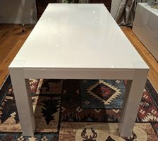 Esstisch, hochglanz weiss, 200 x 100 cm