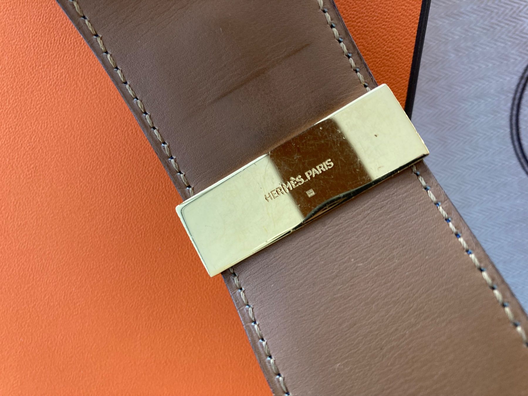 Hermès Cinture: Hermès Collier de Chien Taillengürtel, Gr. 75, lizard, top! – Usato da Zürich venduto da elegantissima 7