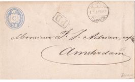 Ur-NEUCHÂTEL EXP.+LET.-Stempel, Frühdatum 1871, nach Holland