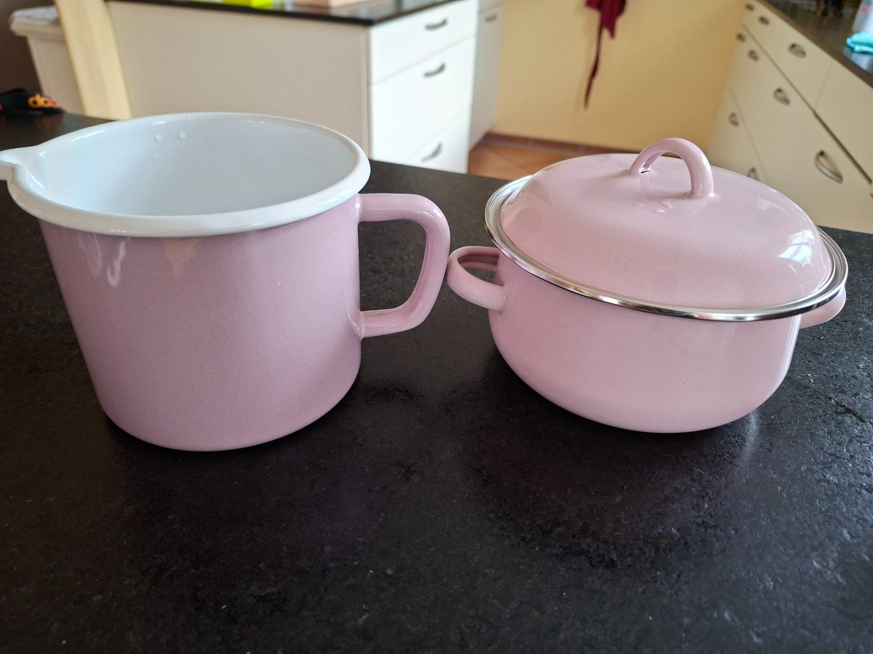 Teglie da forno: EMAILLE Rosa Landhaus Set – Nuovo (secondo la descrizione) da Meinisberg venduto da Destiny1972 4