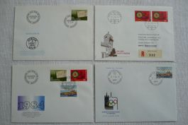 1984 4 FDC Sondermarken I Satz & Einzelmarken SBK 705 - 707