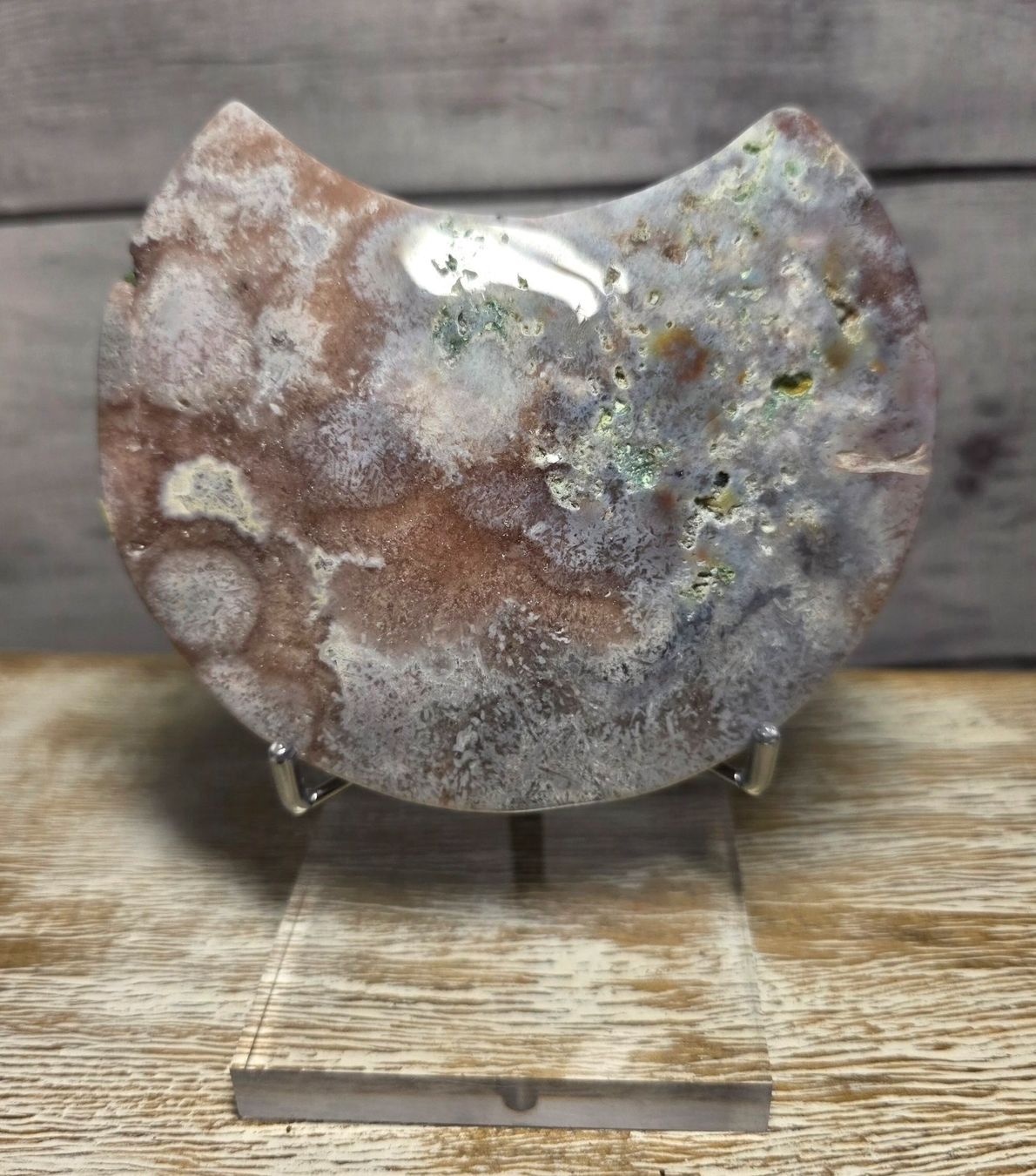 Minerali & Pietre curative: Pink Amethyst Mond 383g – Nuovo e nell'imballaggio originale da Matzingen venduto da Shay_Crystalz 1