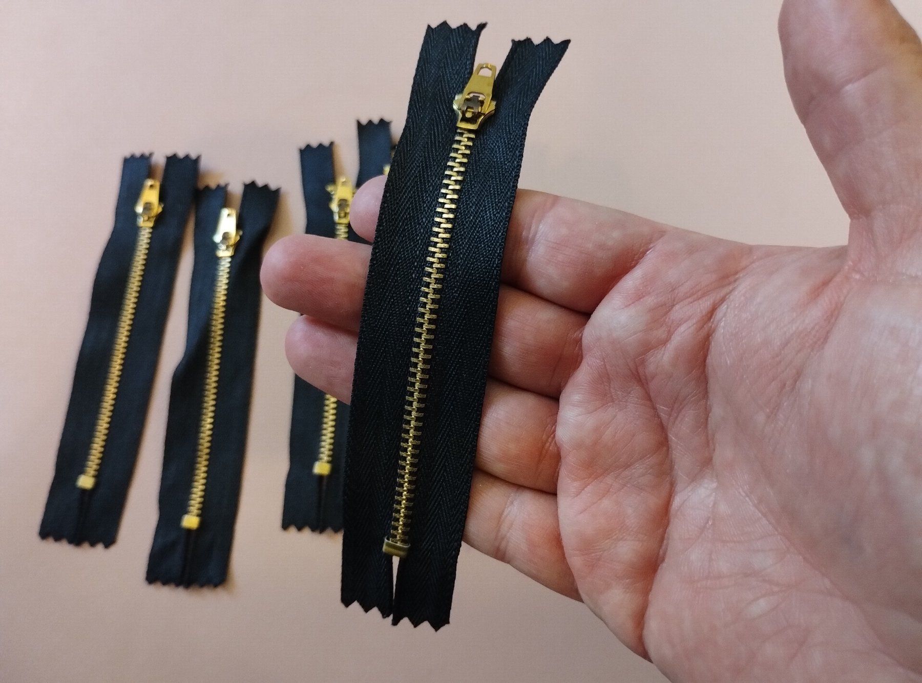 Stoffe: 20x Reissverschluss aus Kupfer für Jeansschlitz 13cm – Neu (gemäss Beschreibung) aus Bussigny von NATURALO 1