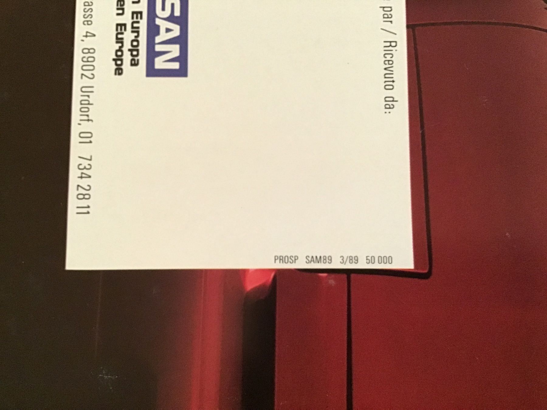 Nissan Documenti: Nissan Programm Verkaufsprospekt 1989 – Usato da Scherzingen venduto da Starseller62 7