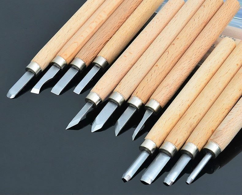 Xilografie: ciseau professionnel, 12 pcs, professionelle Schere, 12 Stk, – Nuovo e nell'imballaggio originale da Delémont venduto da musica1948