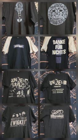 7x Böhse Onkelz Shirt ink. Raritäten Gr.L+Gratis Bosc Gymbag