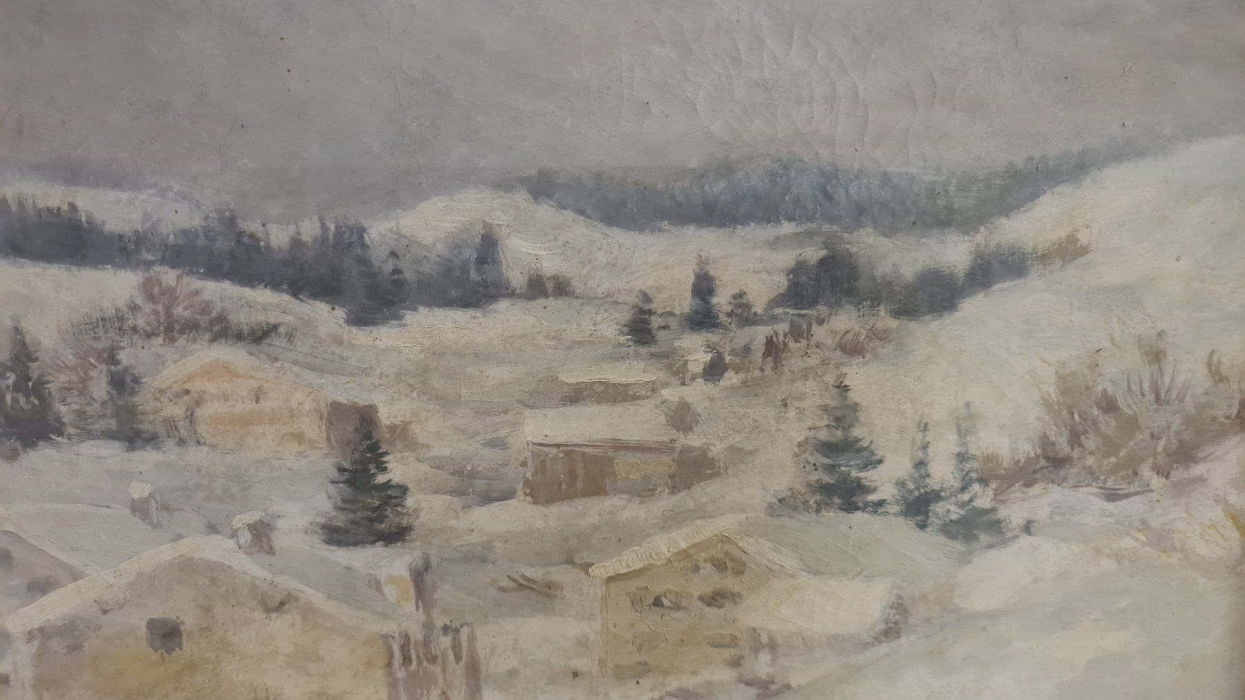 Dipinti: Gemälde Winterlandschaft – Usato da Hauptwil venduto da Schwertfisch24 4
