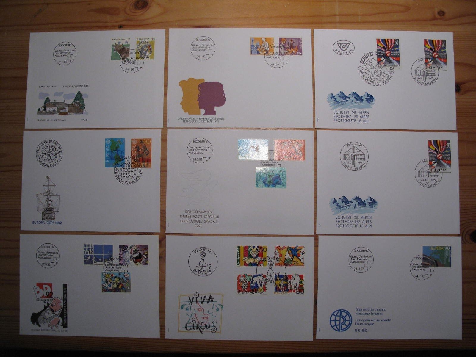 Tous les timbres: Schweiz FDC 1992 – D'occasion à Wil SG par fva01